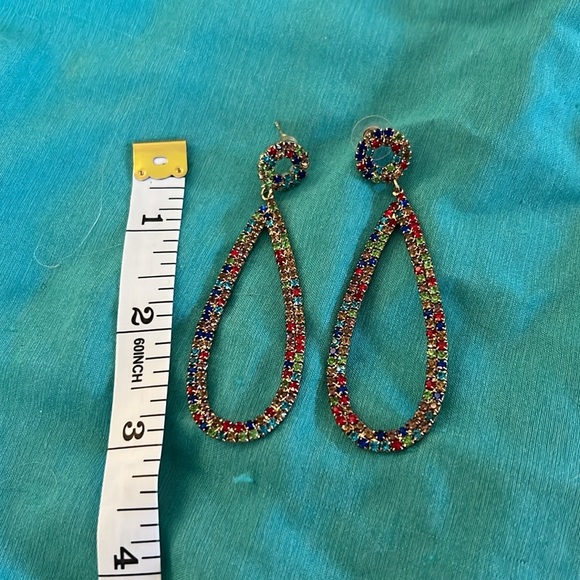 Multi-Colored Stone Earrings - Picture 3 of 4